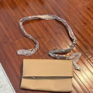NWOT INC. from Macys Elegant Tan Leather Crossbody Bag